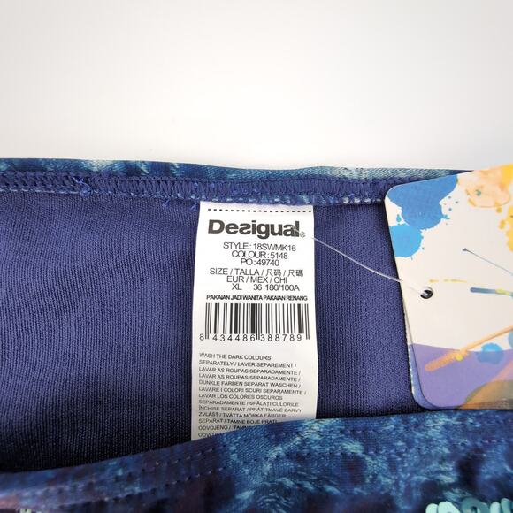 Desigual Eloise Multicolored Sequin Side Tie Pink Tassels Bikini Swim Bottom - L - Picture 6 of 14